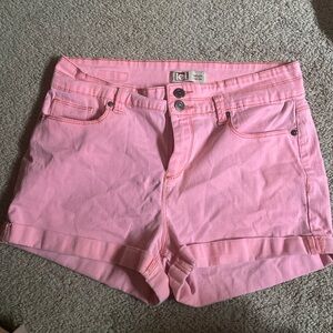 Pink high-rise shorts